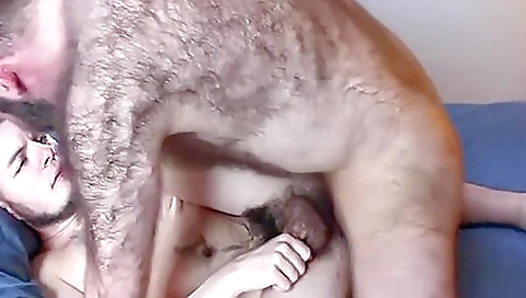 Spying and anal fuck with my pussy