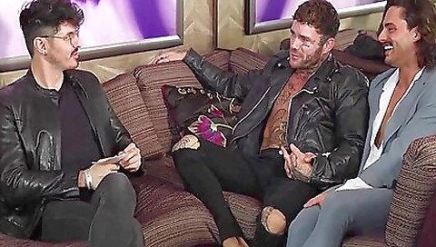 Hairy slut and an orgy with her man, a blond