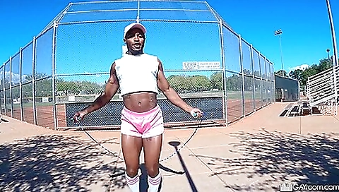 Sexy brunette hair with huge cock